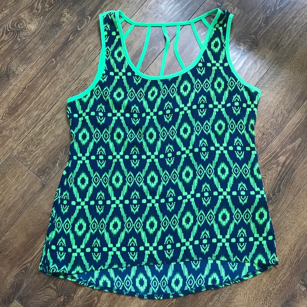 Blue & Green Tank Top Size Large